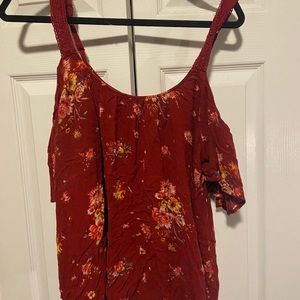TORRID Floral Blouse Off the Shoulder